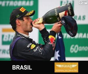 yapboz Mark Webber - Red Bull - 2013 Brezilya Grand Prix, sınıflandırılmış 2º